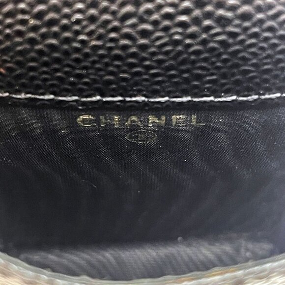 CHANEL Vintage Mini Flap Caviar Leather Pouch Cigarette Case Crossbody - Picture 12 of 14